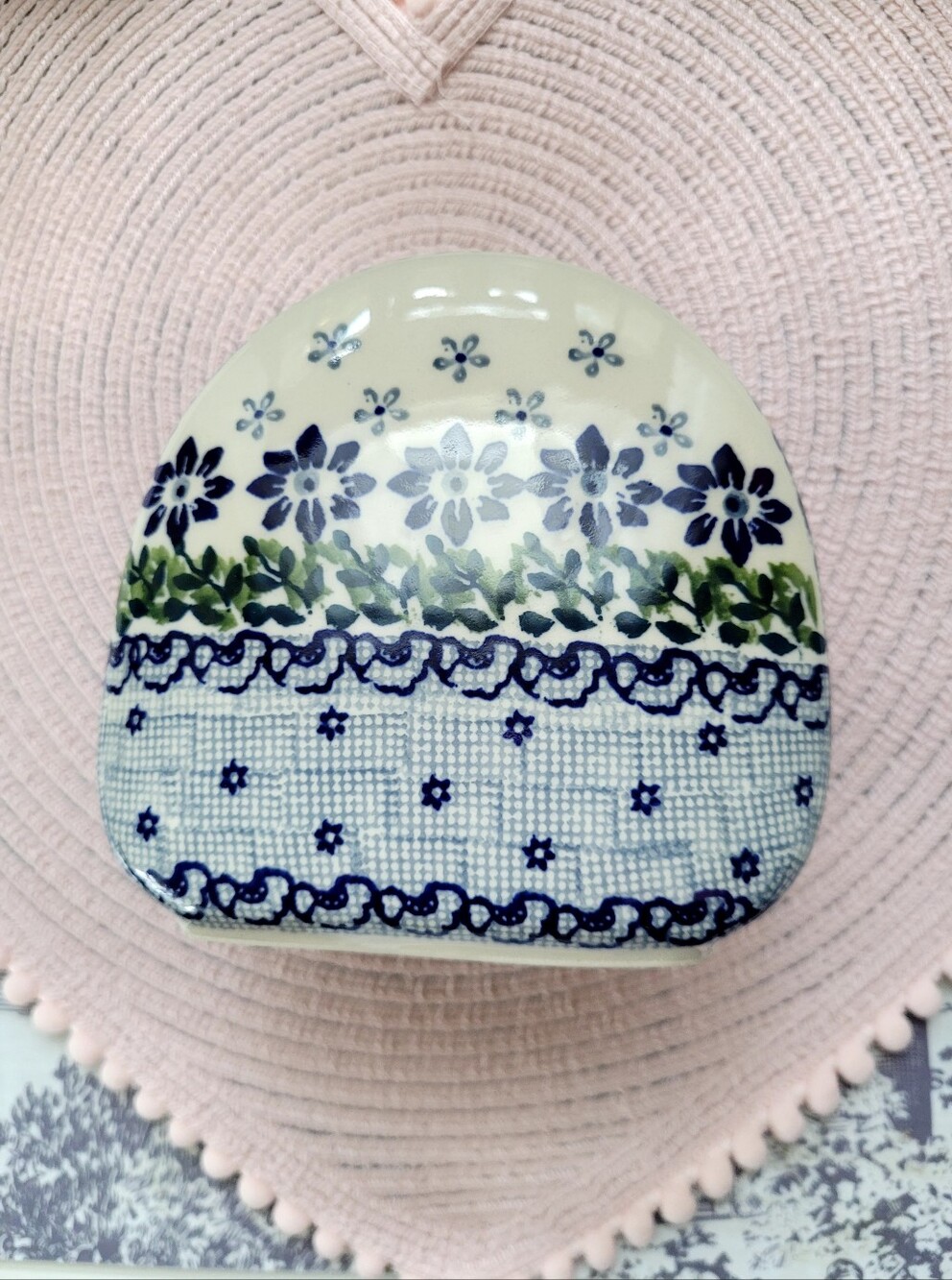 Polish Pottery NAPKIN HOLDER/ Hallsey Napkin Holder